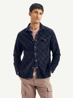Levi's - Mens Checks Collar Neck Denim Shirt