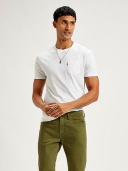 Levi's - White Mens Solid Slim Fit T-Shirt