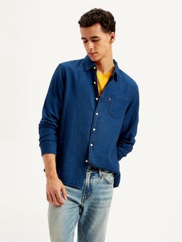 Levi's - Mens Solid Regular Fit Denim Shirt