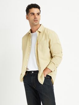 Levi's - Beige Mens Solid Regular Fit Shirt
