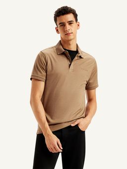 Levi's - Brown Mens Solid Slim Fit Polo T-Shirt