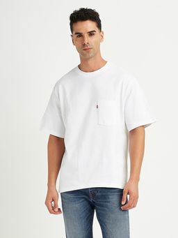 Levi's - White Mens Solid Relaxed Fit T-Shirt