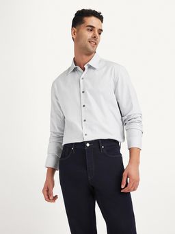Levi's - Grey Mens Checks Collar Neck Shirt