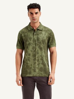 Levi's - Olive Mens Tie -Dye Slim Fit Polo T-Shirt