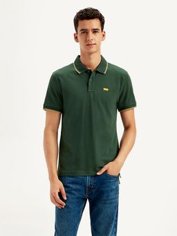 Levi's - Green Mens Solid Slim Fit Polo T-Shirt