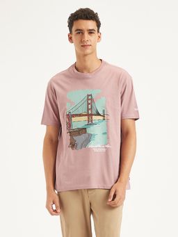 Levi's - Mauve Mens Graphic Print Regular Fit T-Shirt