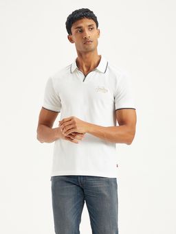 Levi's - White Mens Solid Slim Fit Polo T-Shirt