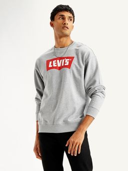 Levi's - Mens Graphic Grey Crew Neck Sweatshirt