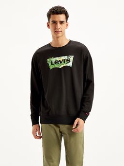 Levi's - Mens Graphic Black Crew Neck Sweatshirt