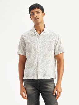 Levi's - White Mens Floral Print Relaxed Fit Camp Shirt