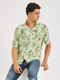 Levi's - Blue Mens Tropical Relaxed Fit Camp Shirt