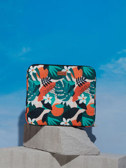 Pipa Bella by Nykaa Fashion - Quirky Green & Orange Tropical Jane Laptop Sleeve