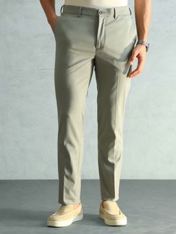 Arrow - Men's Solid Slim Fit Elasticated Waistband Trousers
