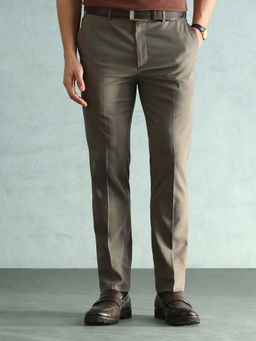 Arrow - Men's Solid Slim Fit Elasticated Waistband Trousers