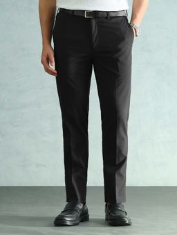 Arrow - Men's Solid Slim Fit Elasticated Waistband Trousers