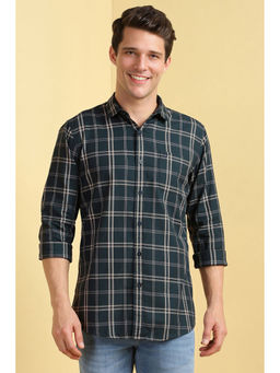 Allen Solly - Men Green Checks Casual Shirt