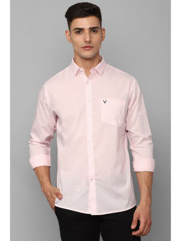 Allen Solly - Men Pink Slim Fit Solid Casual Shirt