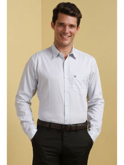 Allen Solly - Men White Slim Fit Printed Shirt