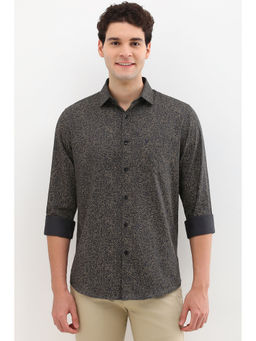 Allen Solly - Men Grey Slim Fit Printed Casual Shirt