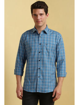 Allen Solly - Men Blue Slim Fit Checks Casual Shirt