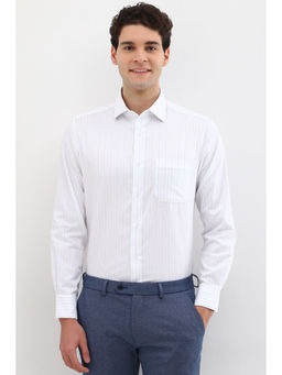 Allen Solly - Men White Regular Fit Stripe Shirt