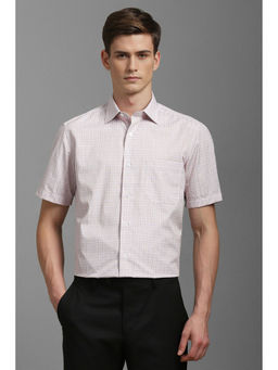 Louis Philippe - Men White Checks Shirt