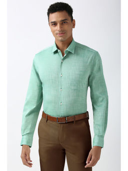 Peter England - Men Green Regular Fit Shirt