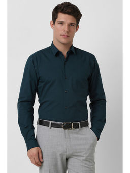 Peter England - Men Green Regular Fit Shirt