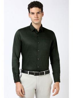 Peter England - Men Green Slim Fit Shirt
