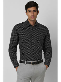 Van Heusen - Men Black Regular Fit Printed Shirt