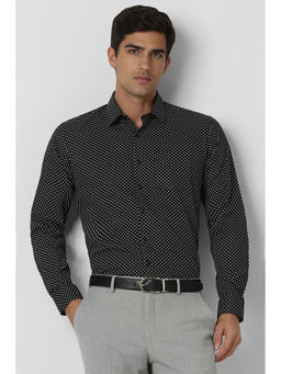 Van Heusen - Men Black Slim Fit Printed Shirt