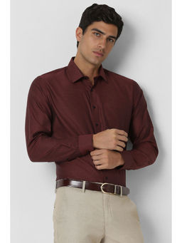Van Heusen - Men Maroon Slim Fit Shirt