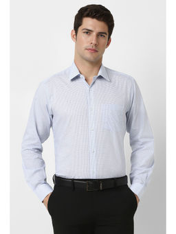 Van Heusen - Men White Regular Fit Checks Shirt