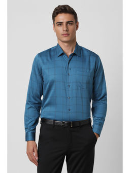 Van Heusen - Men Blue Slim Fit Checks Shirt