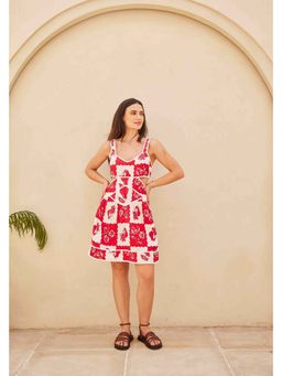 HOUSE OF SAL - Women Red Printed Dress
