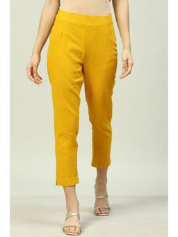 Biba - Mustard Cotton Narrow Pant