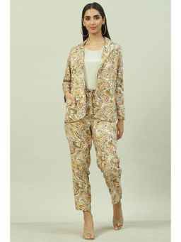 Biba - Beige Rayon Straight 3 Piece (Set of 3)