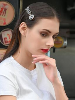 Odette - Grey Preppy Hair Clip