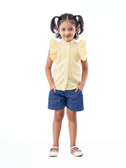 ZACH & KIKI - Yellow Striped Sunshine In My Pocket Top