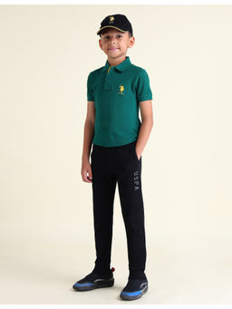 U.S. POLO ASSN. - Solid Black Cotton Joggers