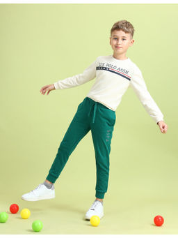 U.S. POLO ASSN. - Solid Green Cotton Joggers