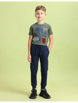 U.S. POLO ASSN. - Solid Navy Blue Cotton Joggers