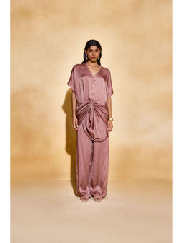 EchoStudio - Mocha Solid Co-Ord (Set of 2)