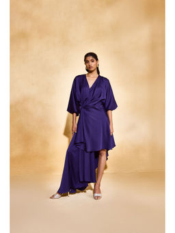 EchoStudio - Purple Lowe Solid Dress