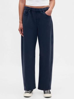 GAP - Women'S Mid Waist Relaxed Fit Trousers Navy Blue