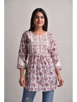 Autumnlane - Hiya Swan Embroidered Cotton Tunic