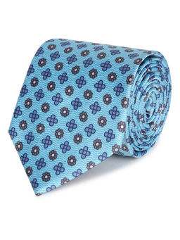 Tossido - Blue Printed Microfiber Necktie
