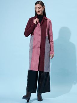 AAREIN - Long Sleeves Solid Suede Casual Regular Fit Overcoat