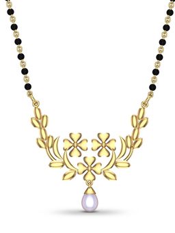 DISHIS - 14k BIS Hallmark Yellow Gold and Diamond Tanmaniya Pendant