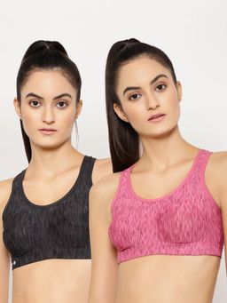 Floret - Wirefree Removable Pads Sporty Bra - Multi-Color